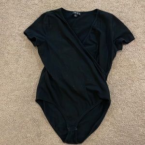 black short sleeve bodysuit